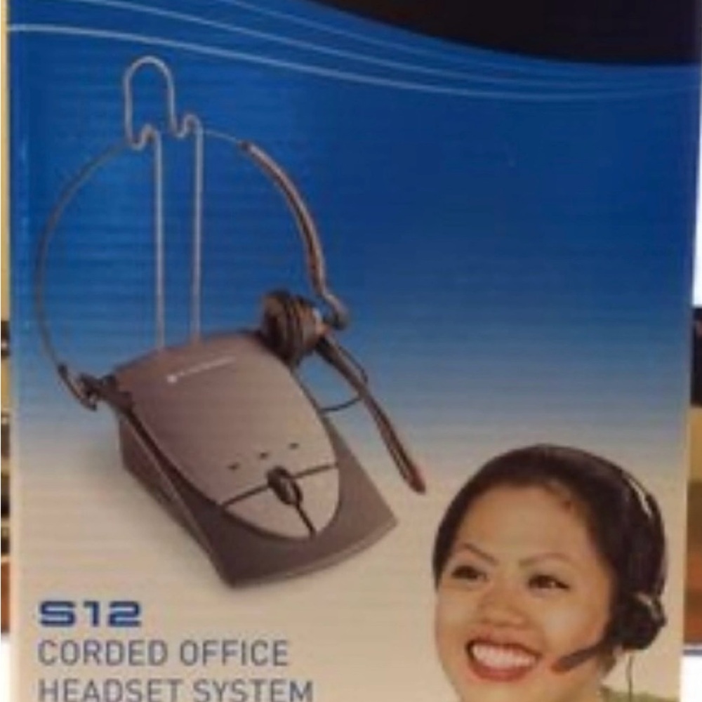 S12 Corded Office Headset System - Black
